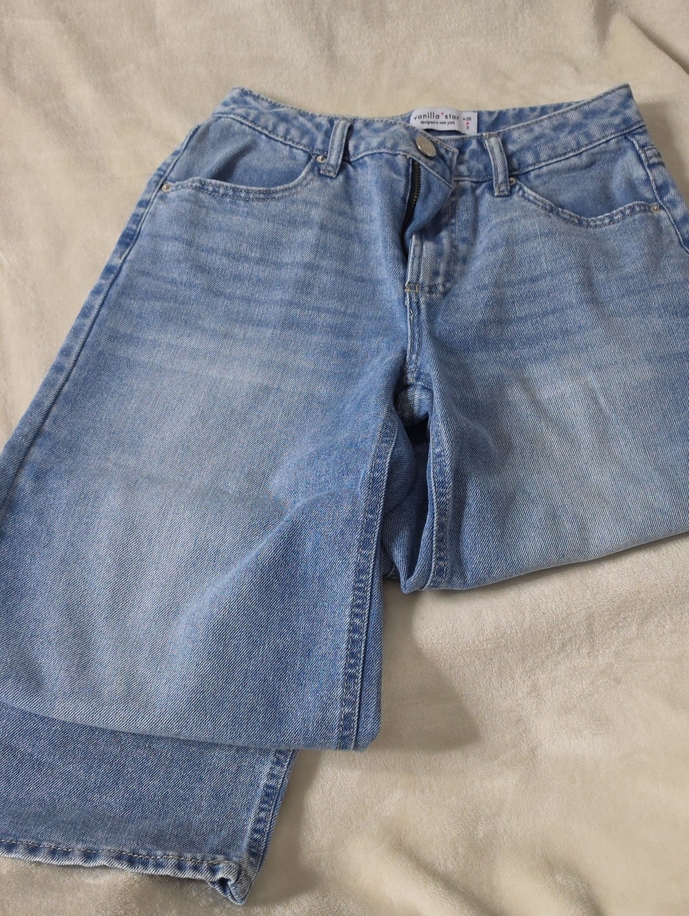 Vanilla Star Light Wash Wide Leg Jeans Sz 26